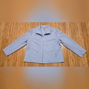 NWOT Chicos Light Blue Zip-Up Jacket